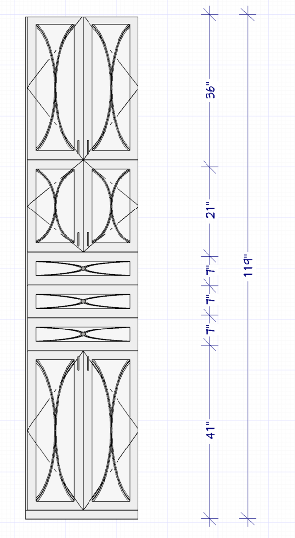 Custom millwork and cabinet elevations for a historic home renovation