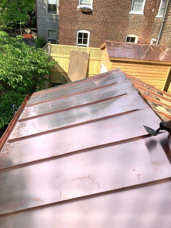 Copper Roof on an indoor outdoor historic home 